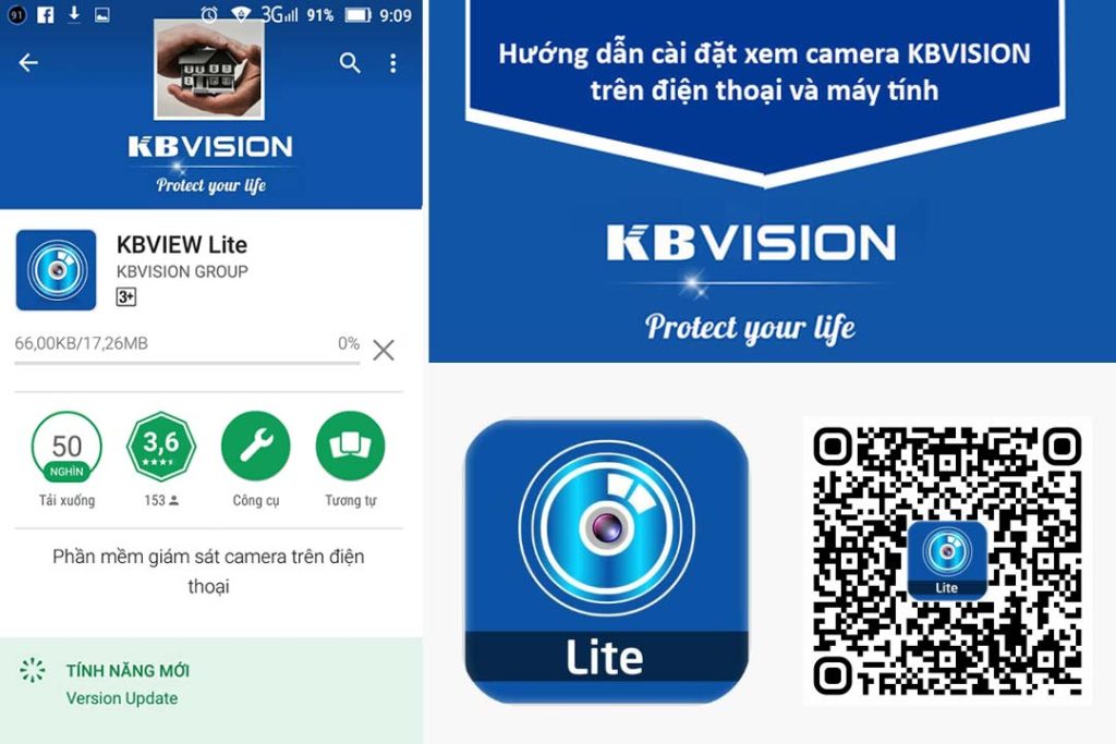 HƯỚNG DẪN CÀI ĐẶT VÀ SỬ DỤNG PHẦN MỀM XEM CAMERA KBVISION TRÊN ĐIỆN THOẠI