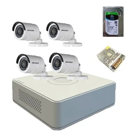 VIỄN THÔNG GIÁ RẺ - Bộ Kit 4 Camera HIKVISION cho Gia đình, Cửa hàng và Văn phòng