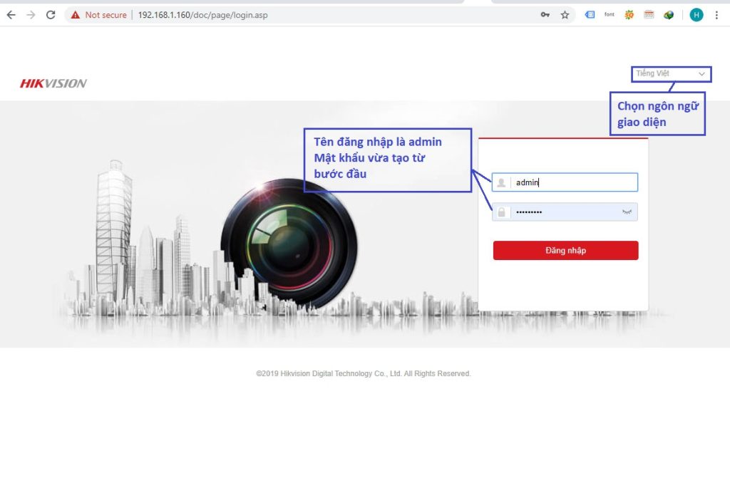 Cài đầu Ghi Hikvision