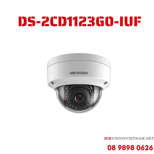 Camera Ip Dome 2mp Hikvision Ds 2cd1123g0 Iuf