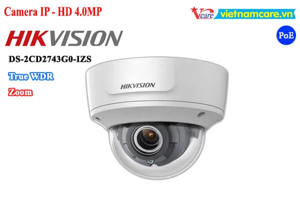 Camera Ip Hồng Ngoại 4.0 Megapixel Hikvision Ds 2cd2t43g0 I8