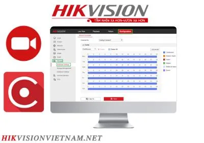 cài đặt đầu ghi hình camera hikvision