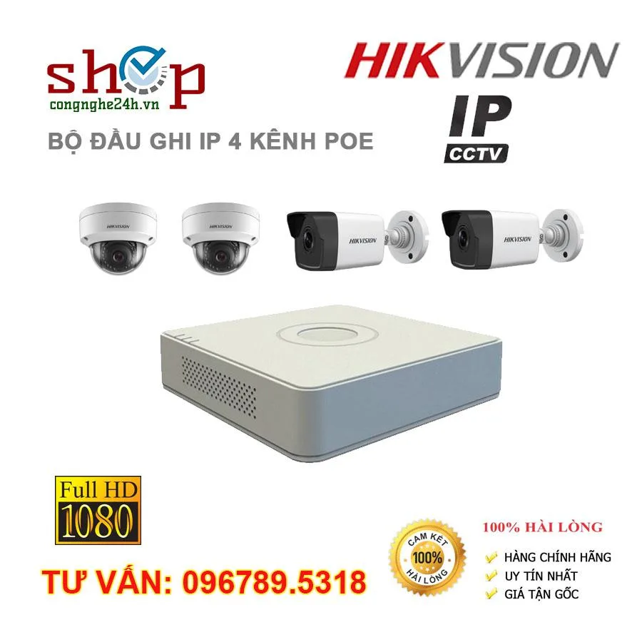 Đầu ghi poe hikvision 4 kênh