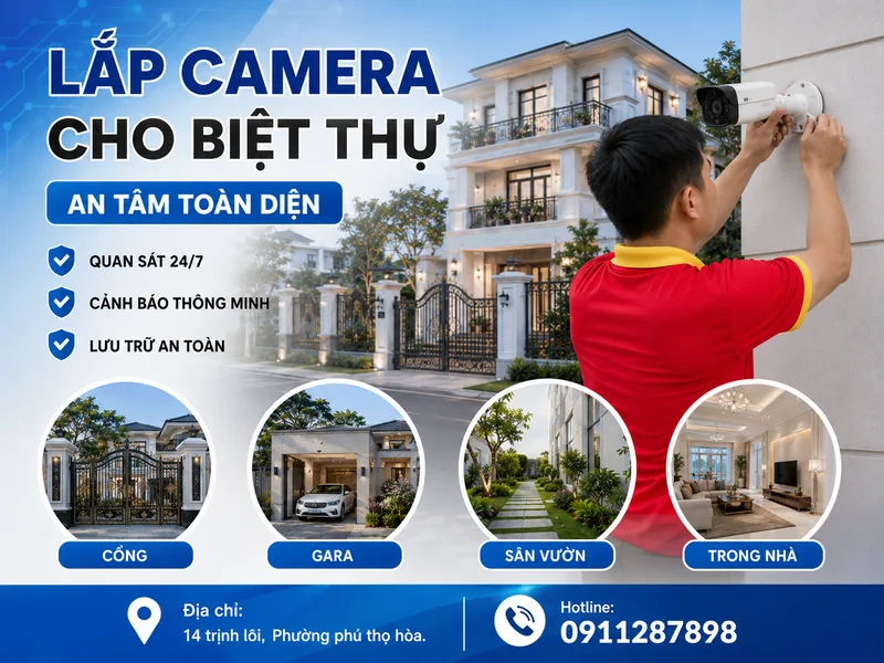 Lắp camera cho biệt thự