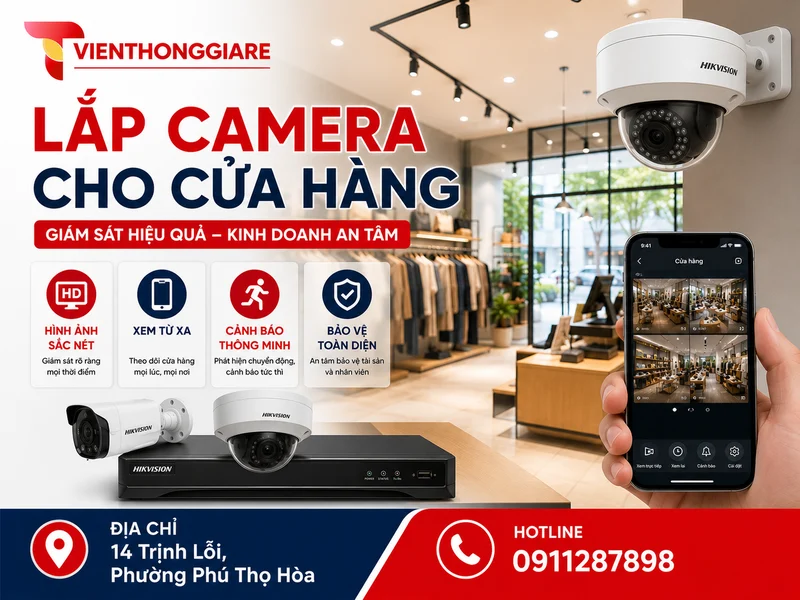 Lắp camera cho cửa hàng