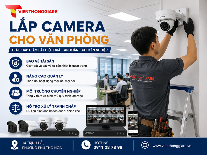 Lắp camera cho văn phòng là gì? Vì sao doanh nghiệp nên triển khai?