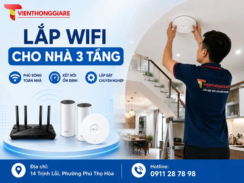 Lắp wifi cho nhà 3 tầng
