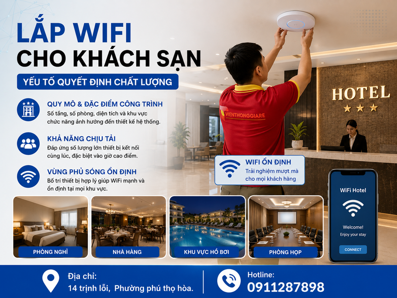 Những yếu tố quyết định chất lượng hệ thống wifi khách sạn