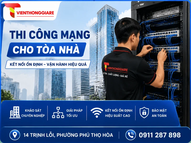 Thi công mạng cho tòa nhà
