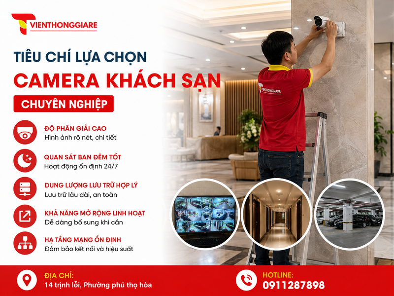 Tiêu chí lựa chọn hệ thống camera khách sạn chuyên nghiệp