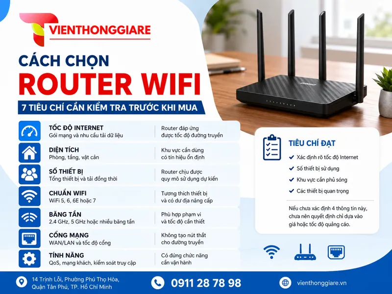 Cách chọn router wifi: 7 tiêu chí cần kiểm tra trước khi mua
