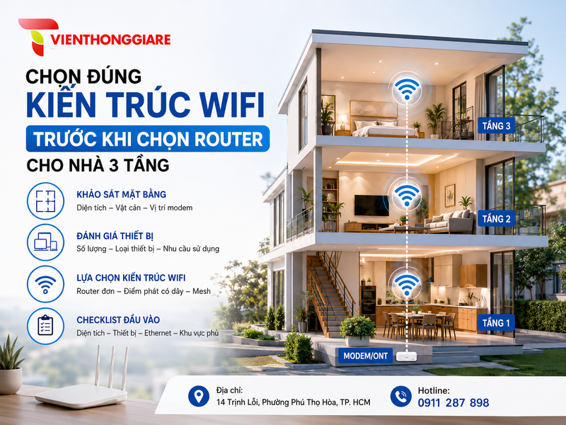 Chọn đúng kiến trúc WiFi trước khi chọn router cho nhà 3 tầng
