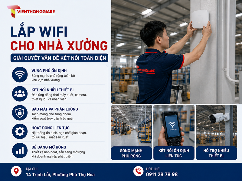 Lắp wifi cho nhà xưởng cần giải quyết những vấn đề nào?